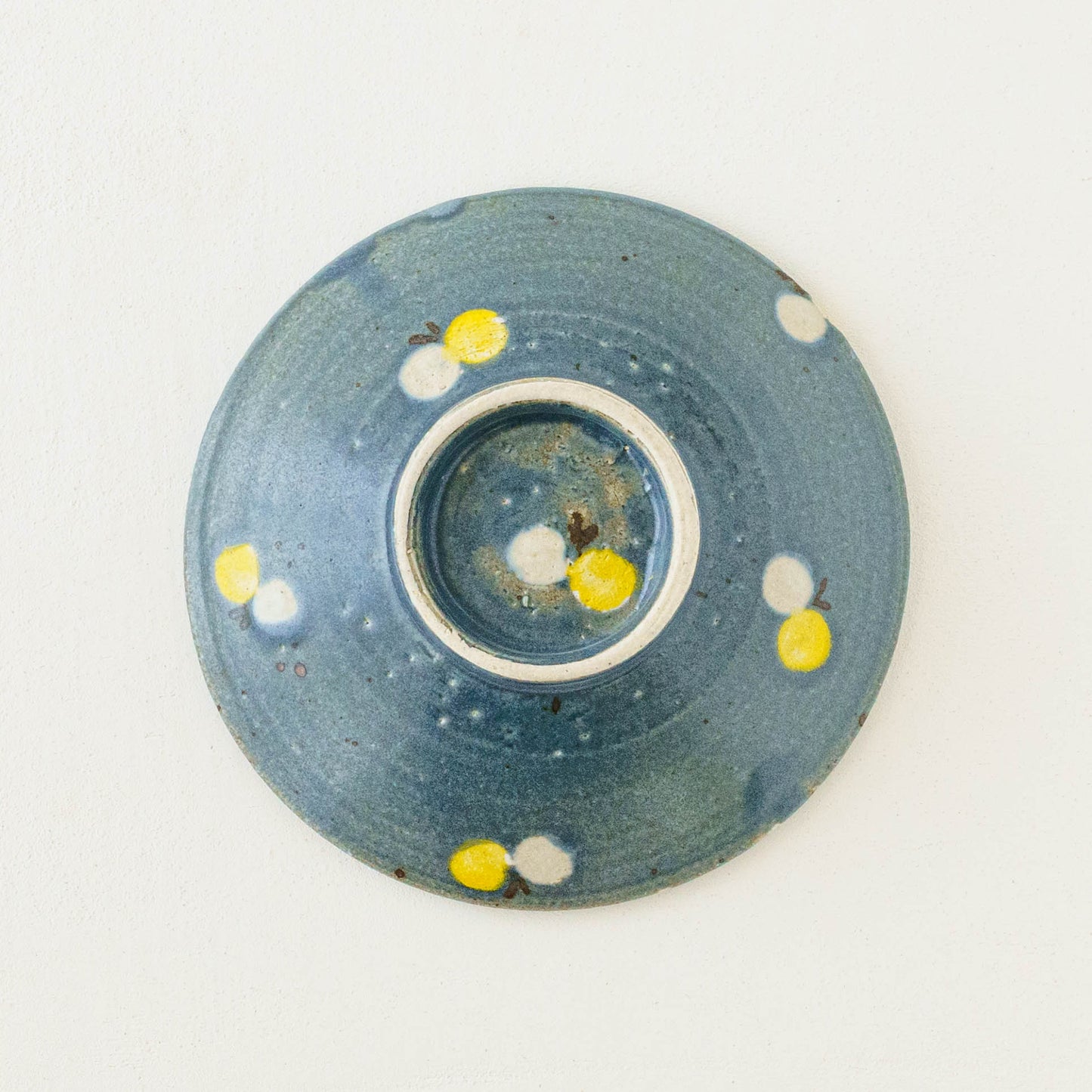 Flat bowl butterfly turquoise blue and navy | Harada Haruko