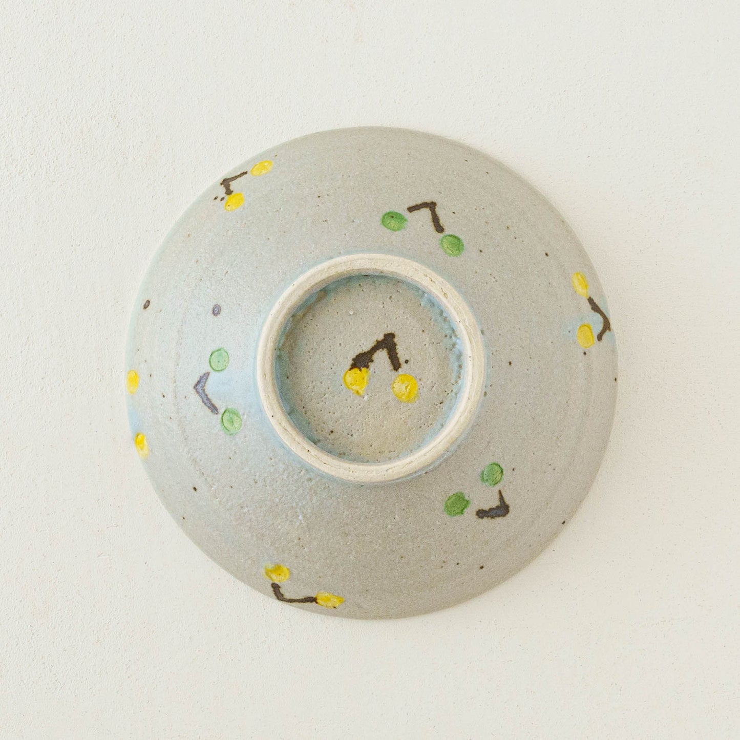 Flat bowl cherry white x light blue | Harada Haruko