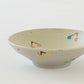 Flat bowl cherry white x light blue | Harada Haruko