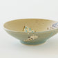 Flat bowl light brown x turquoise blue | Harada Haruko