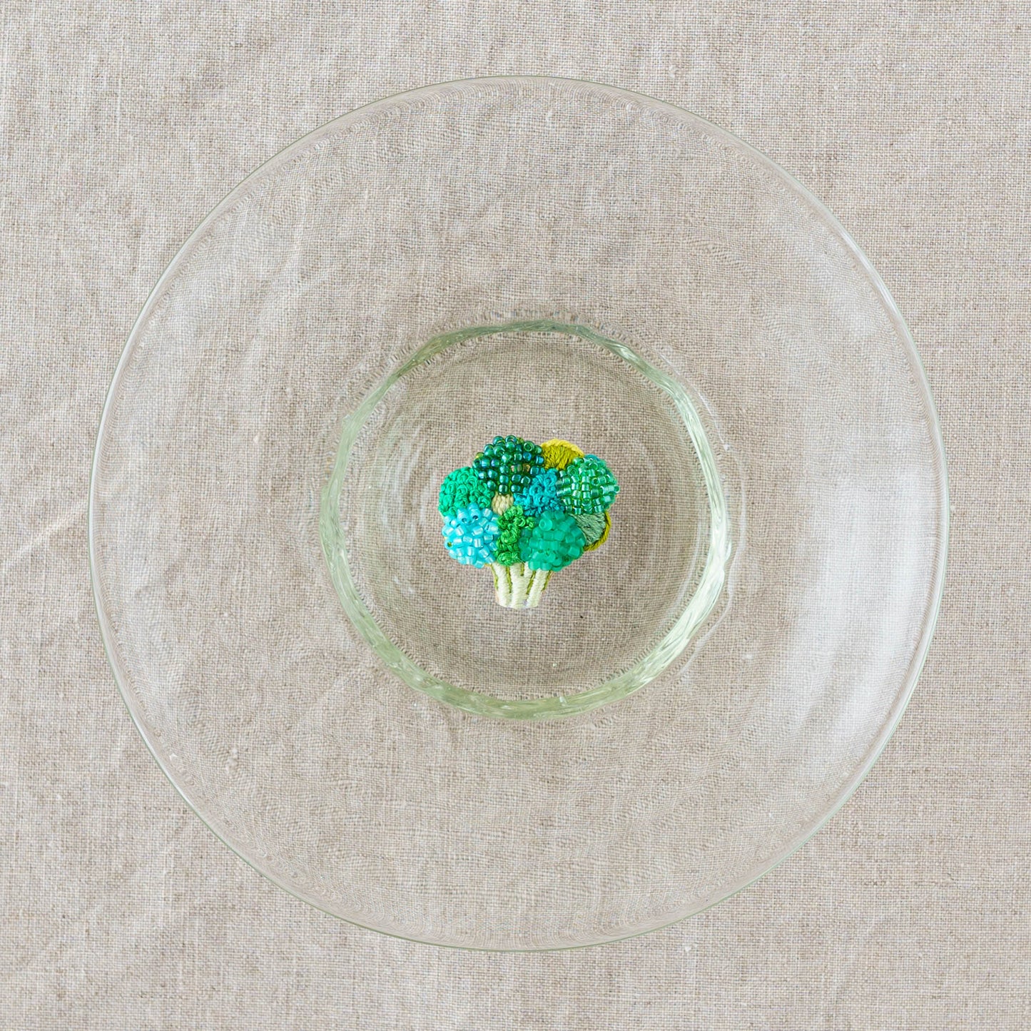 刺繍ブローチ　ブロッコリー｜あおのいえ