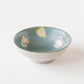 Medium flat bowl colorful turquoise blue x light blue | Haruko Harada