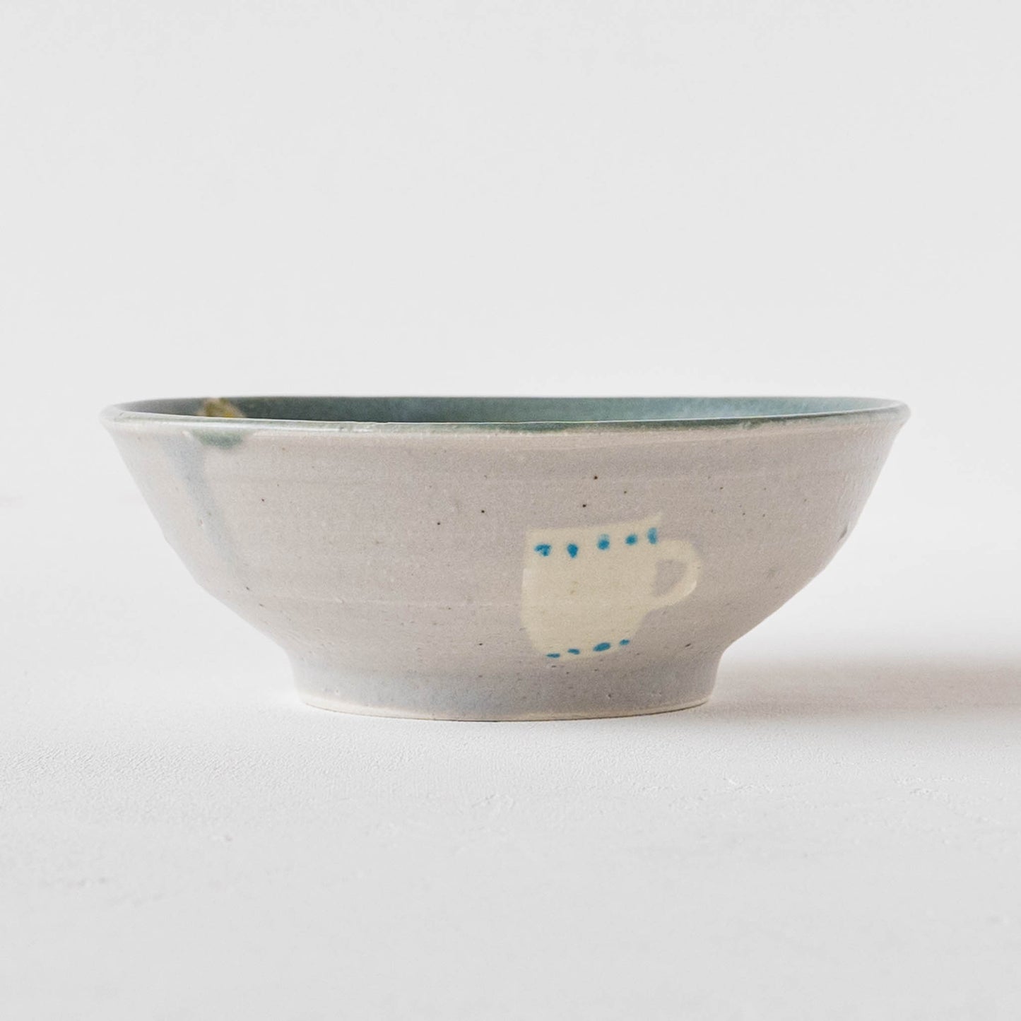 Flat bowl medium colorful light blue x light brown | Haruko Harada
