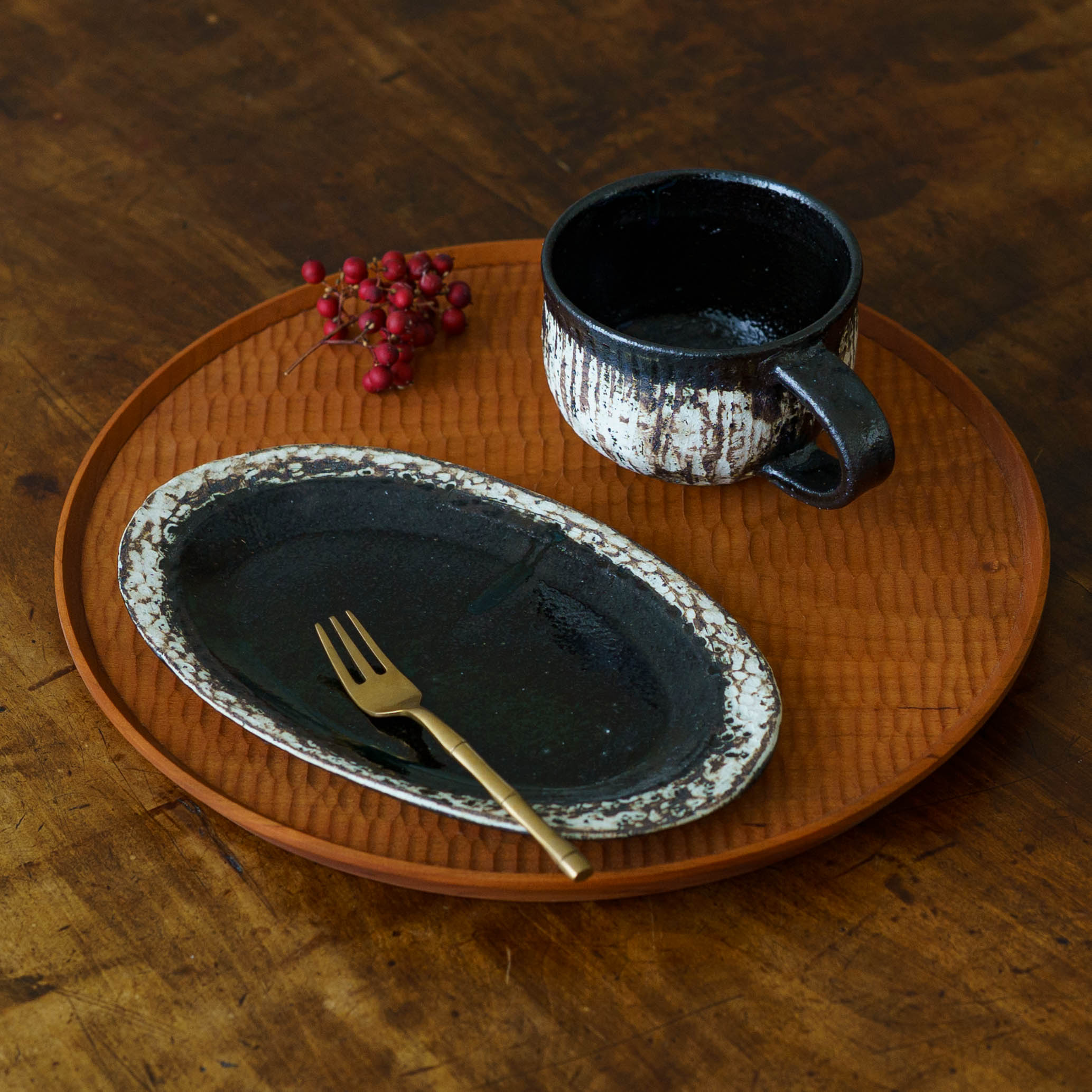 陶芸作家 豊田麗 アルボレス タパス皿 夜｜作家もののうつわ通販 四季