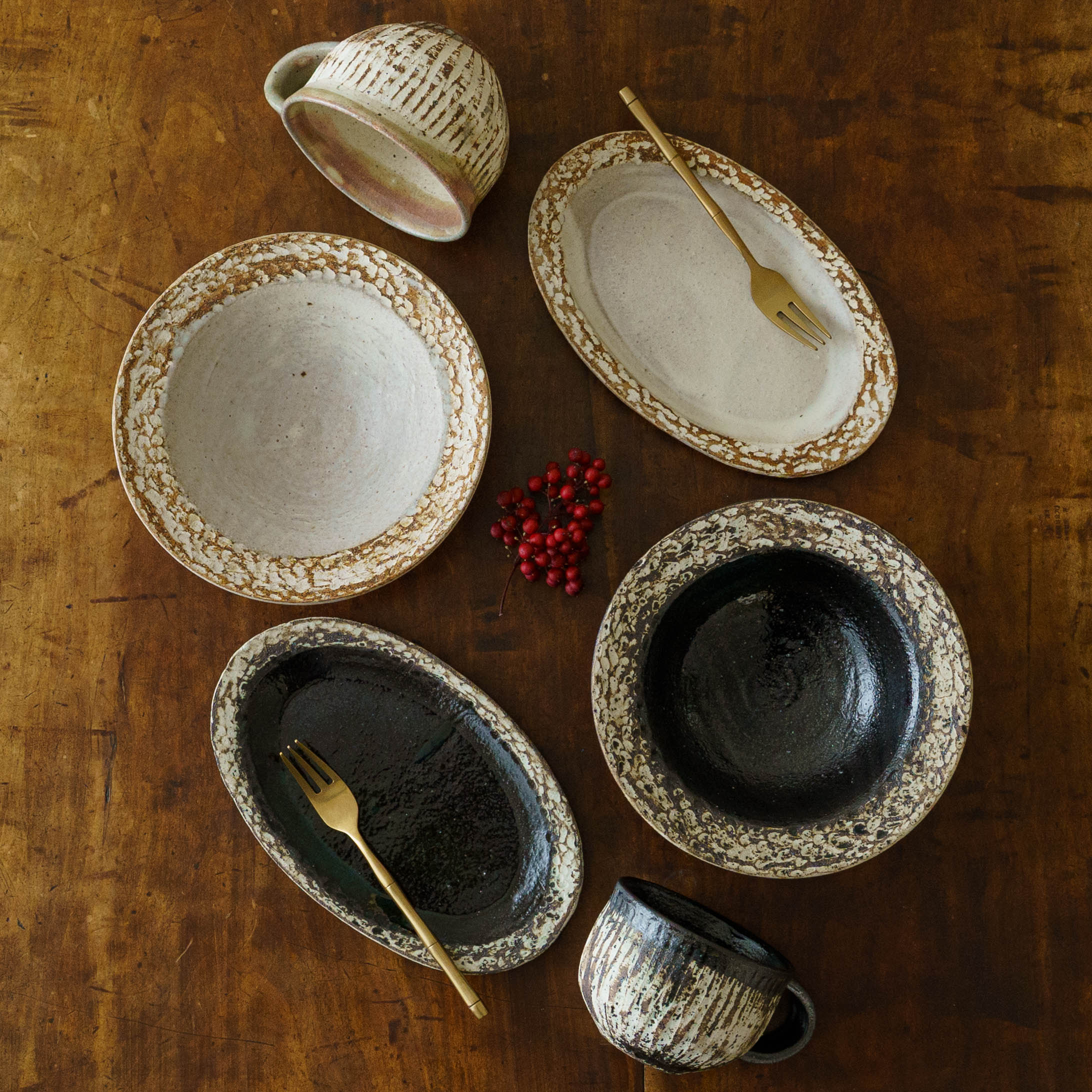 陶芸作家 豊田麗 アルボレス タパス皿 夜｜作家もののうつわ通販 四季