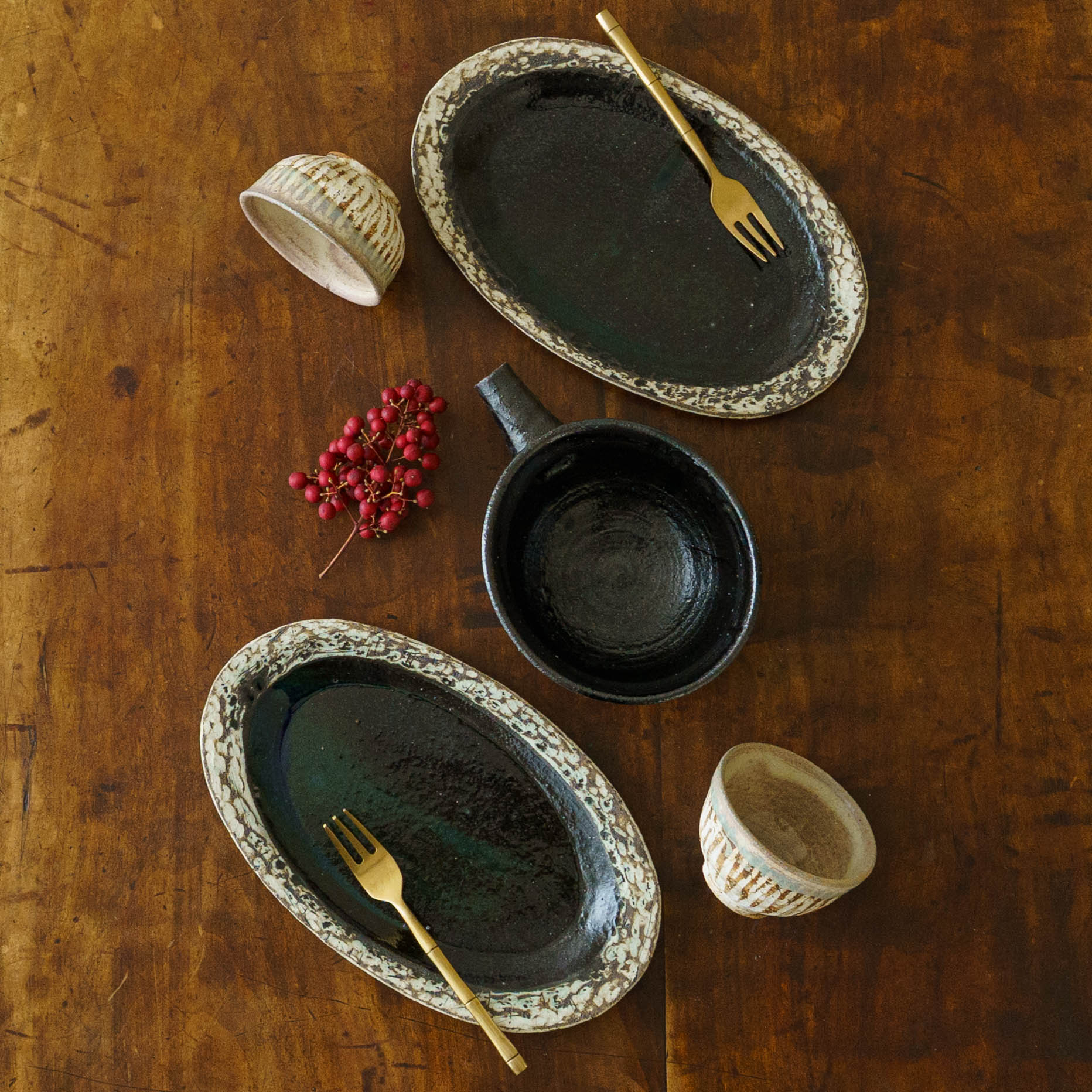 陶芸作家 豊田麗 アルボレス タパス皿 夜｜作家もののうつわ通販 四季