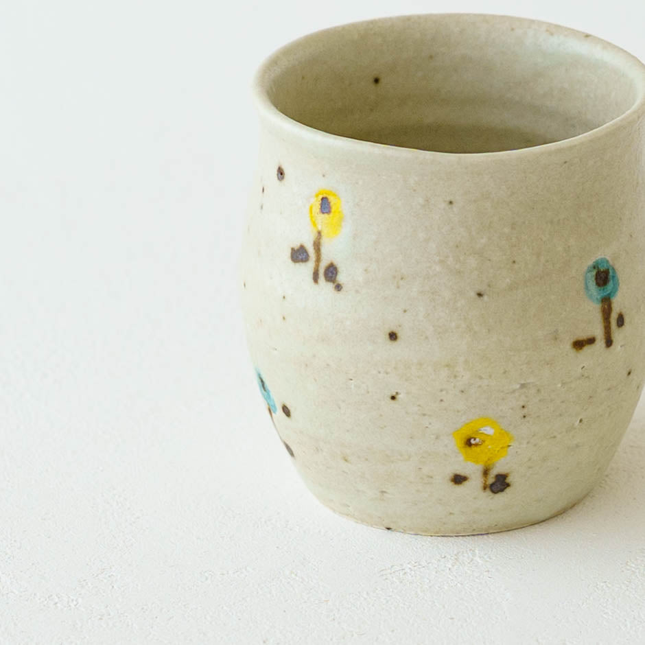 Flute cup S flower white | Harada Haruko