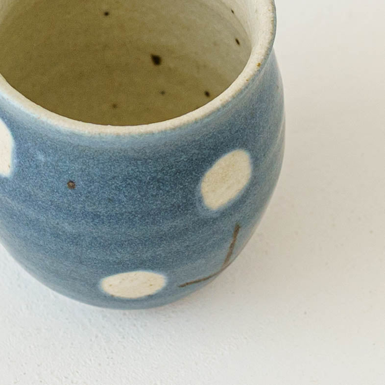 Flute cup S flower navy | Harada Haruko