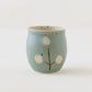 Flute cup S flower turquoise blue | Harada Haruko
