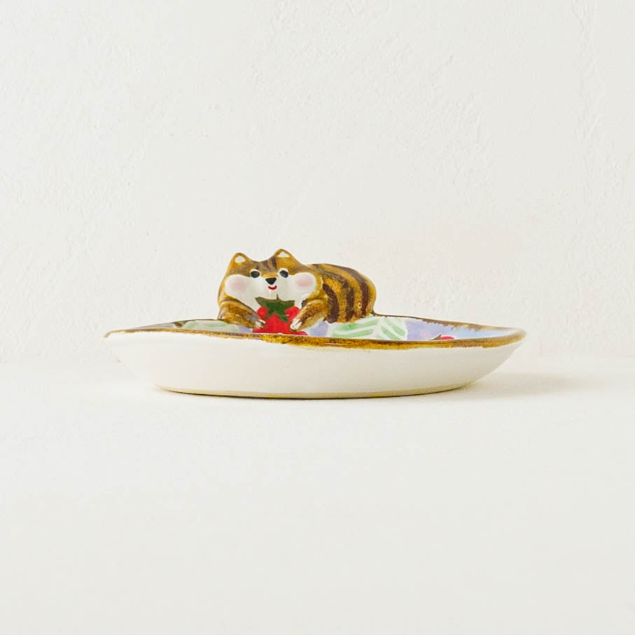 Squirrel Strawberry Small Plate | Aiko Miura