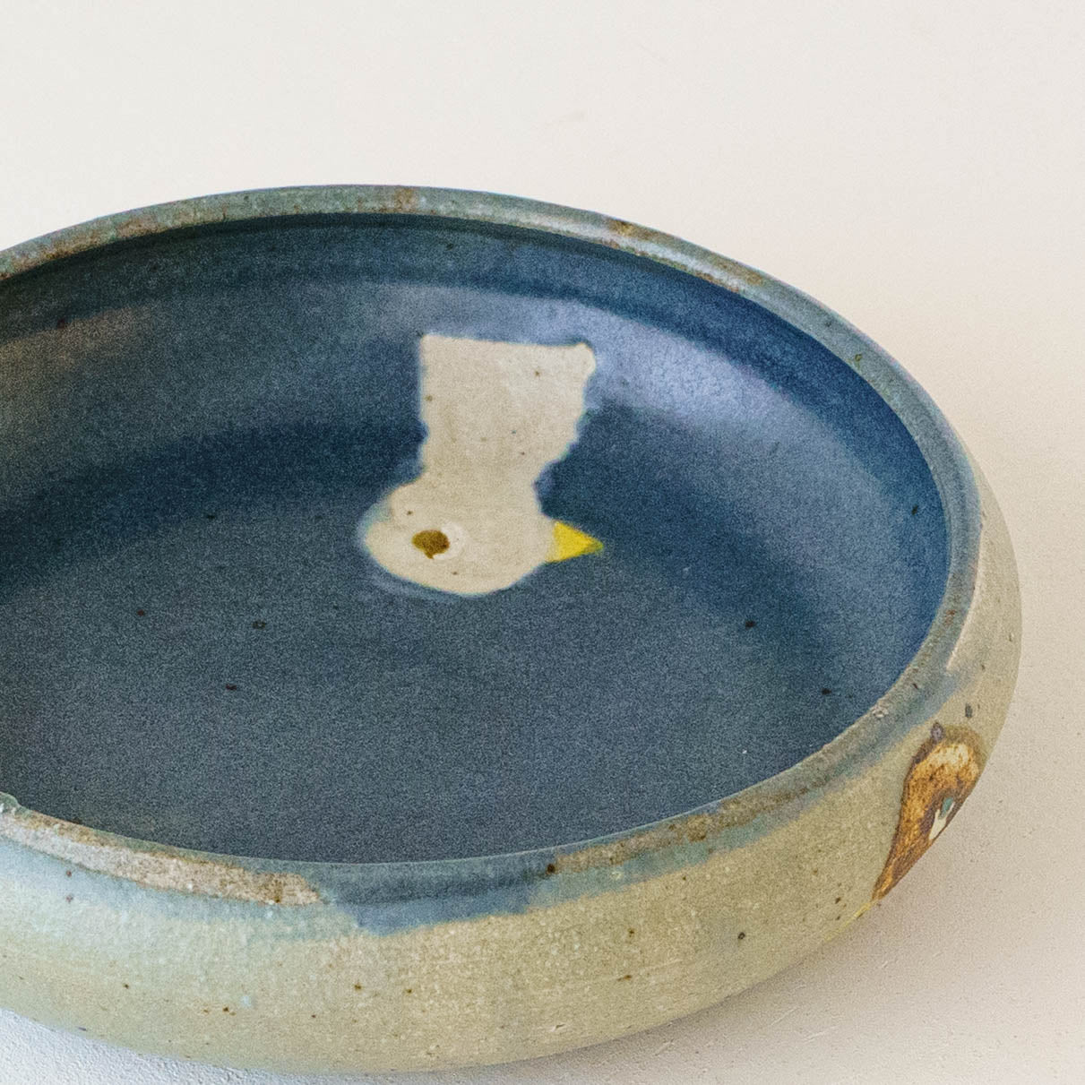 Bowl L bird navy x light blue | Harada Haruko