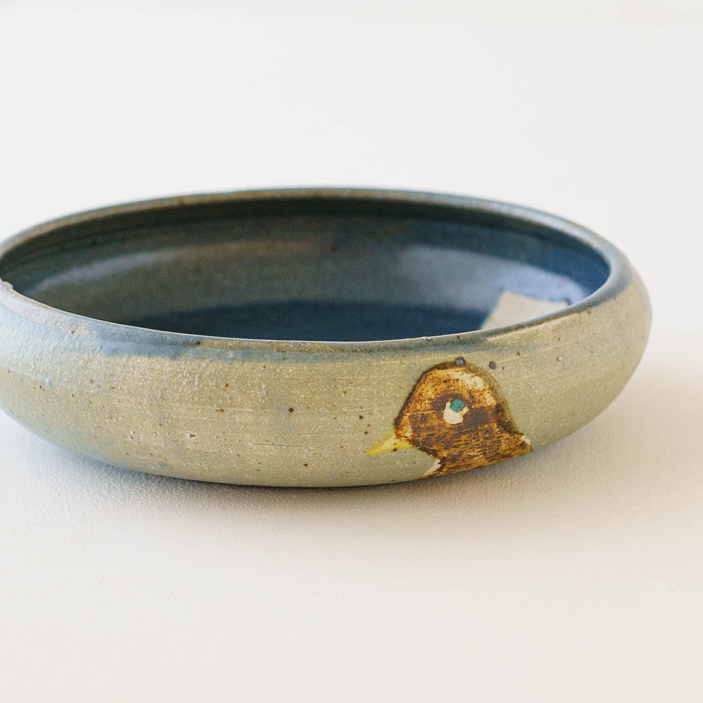 Bowl L bird navy x light blue | Harada Haruko