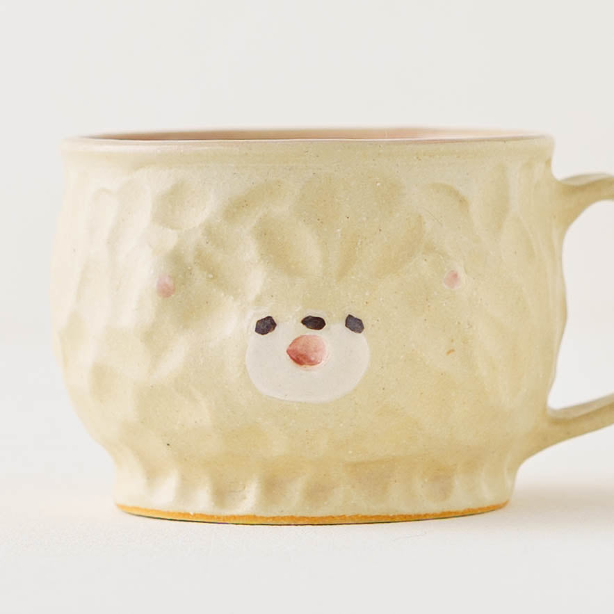 陶芸作家 加藤美紀子 クママグ 白 ピンク｜作家もののうつわ通販 四季