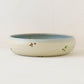 Bowl  L flower light blue x white | Haruko Harada