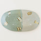 Oval plate L light blue x turquoise blue | Harada Haruko