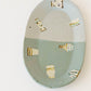 Oval plate L light blue x turquoise blue | Harada Haruko