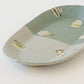 Oval plate L light blue x turquoise blue | Harada Haruko