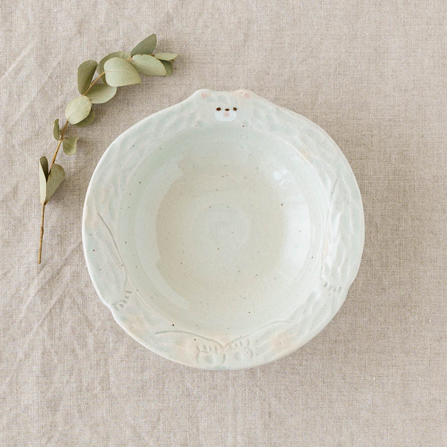 Bowl S Bear White | Mikiko Kato