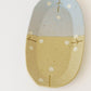 Oval flower plate L  light brown x light blue | Harada Haruko
