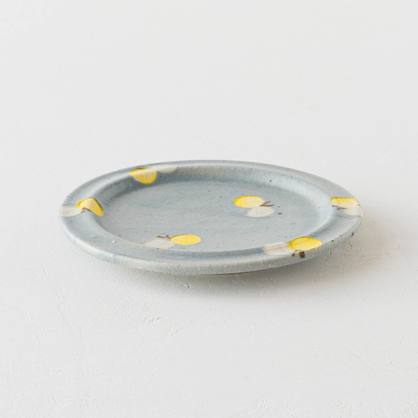 15cm rim plate butterfly sky blue x yellow | Haruko Harada
