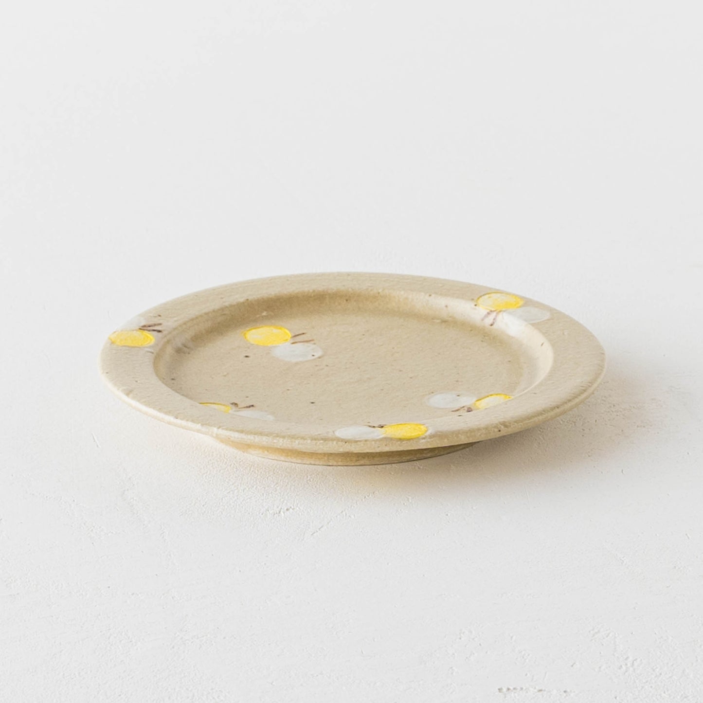 15cm rim plate butterfly light brown x yellow | Haruko Harada