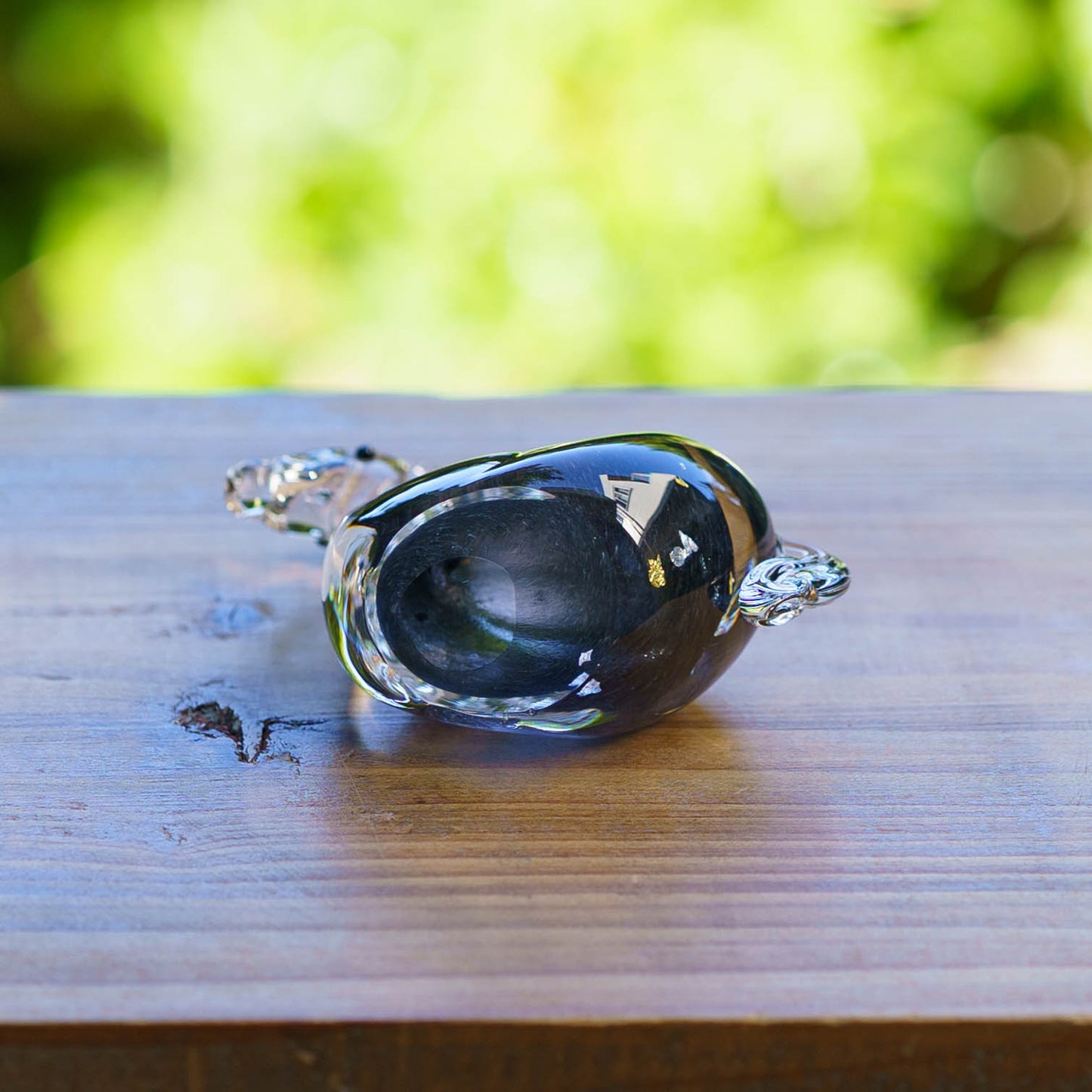 干支飾り　午　S　炭毛（黒台付き）｜極楽寺がらす工房