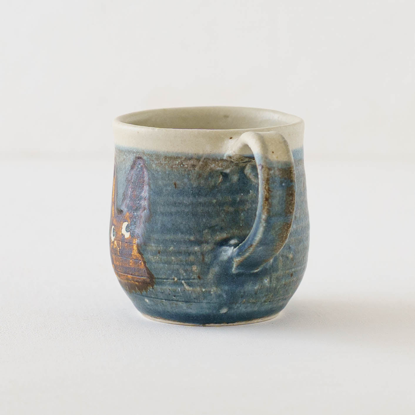 マグカップ　うさぎ　 ネイビー｜原田晴子