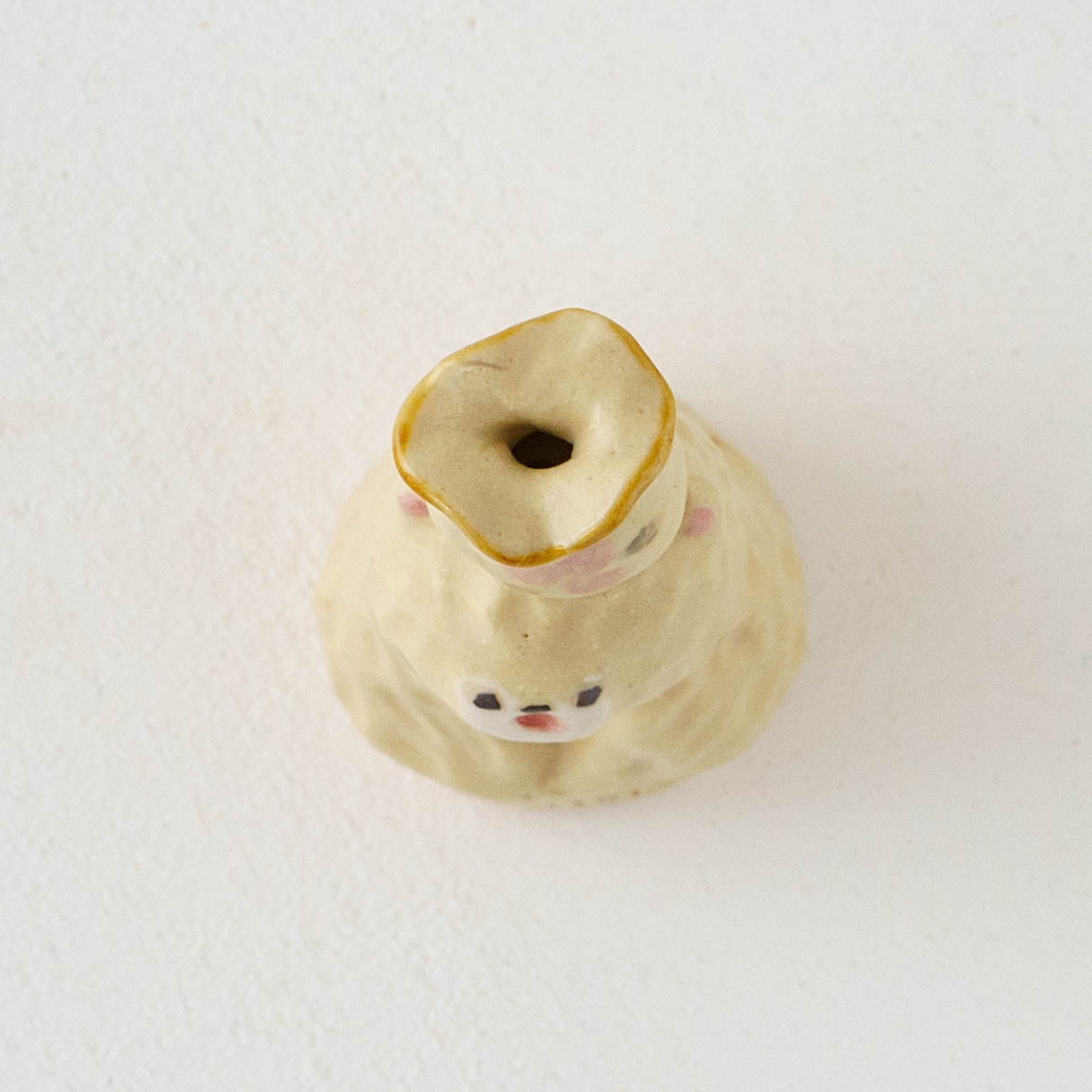 クマドライフラワースタンド　白　頭花瓶｜加藤美紀子