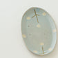 Oval plate with flowers light blue | Harada Haruko