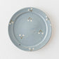 21cm rim plate cherry light blue x white | Haruko Harada