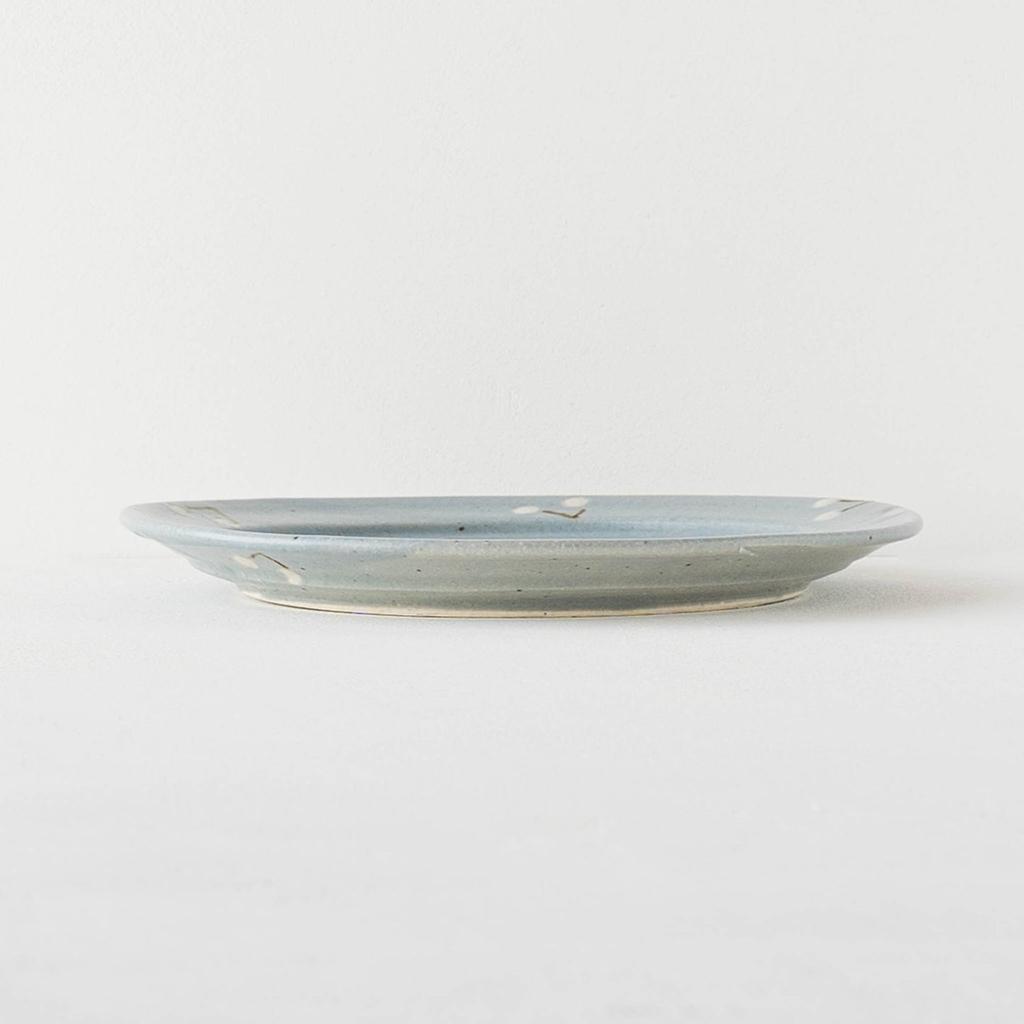 21cm rim plate cherry light blue x white | Haruko Harada