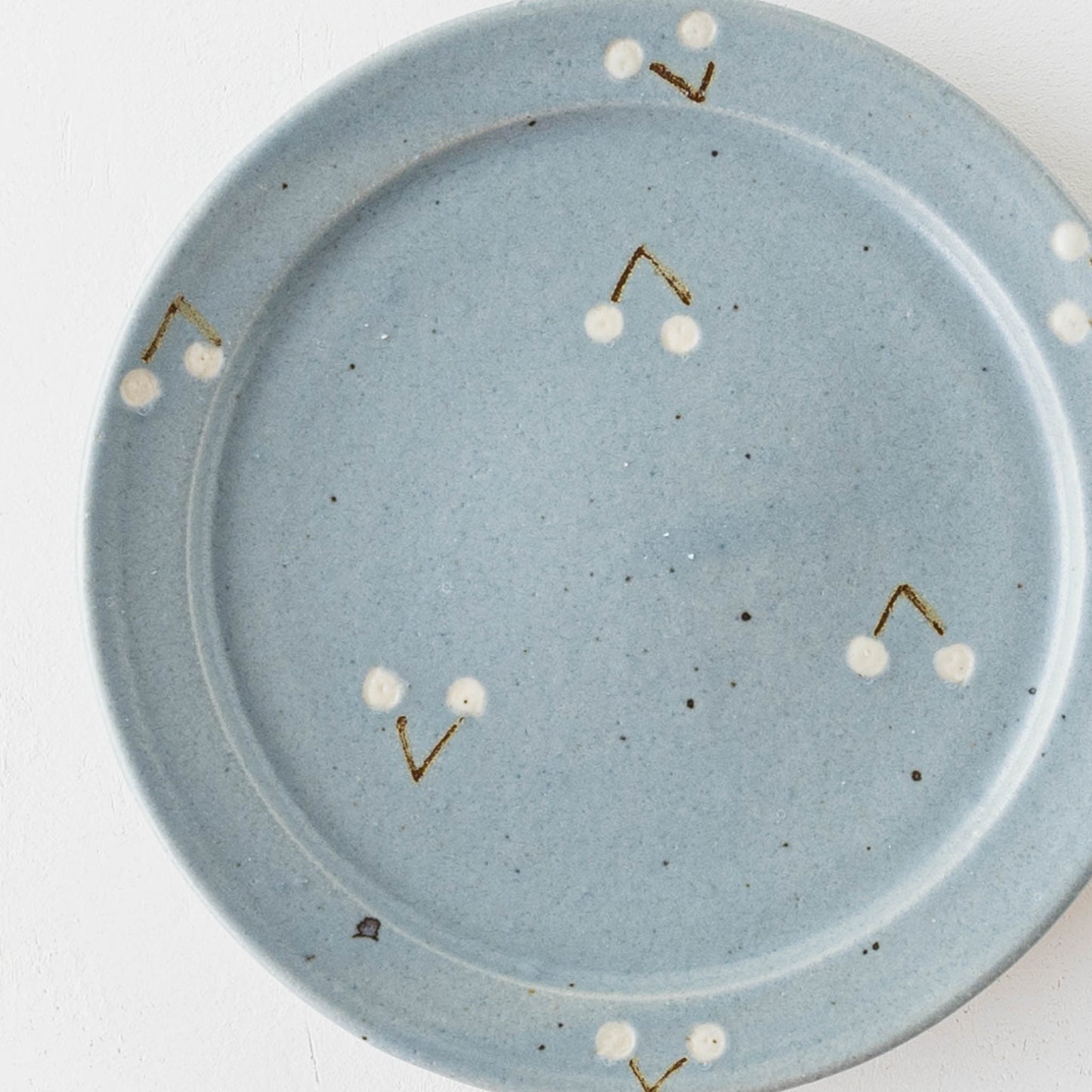 21cm rim plate cherry light blue x white | Haruko Harada