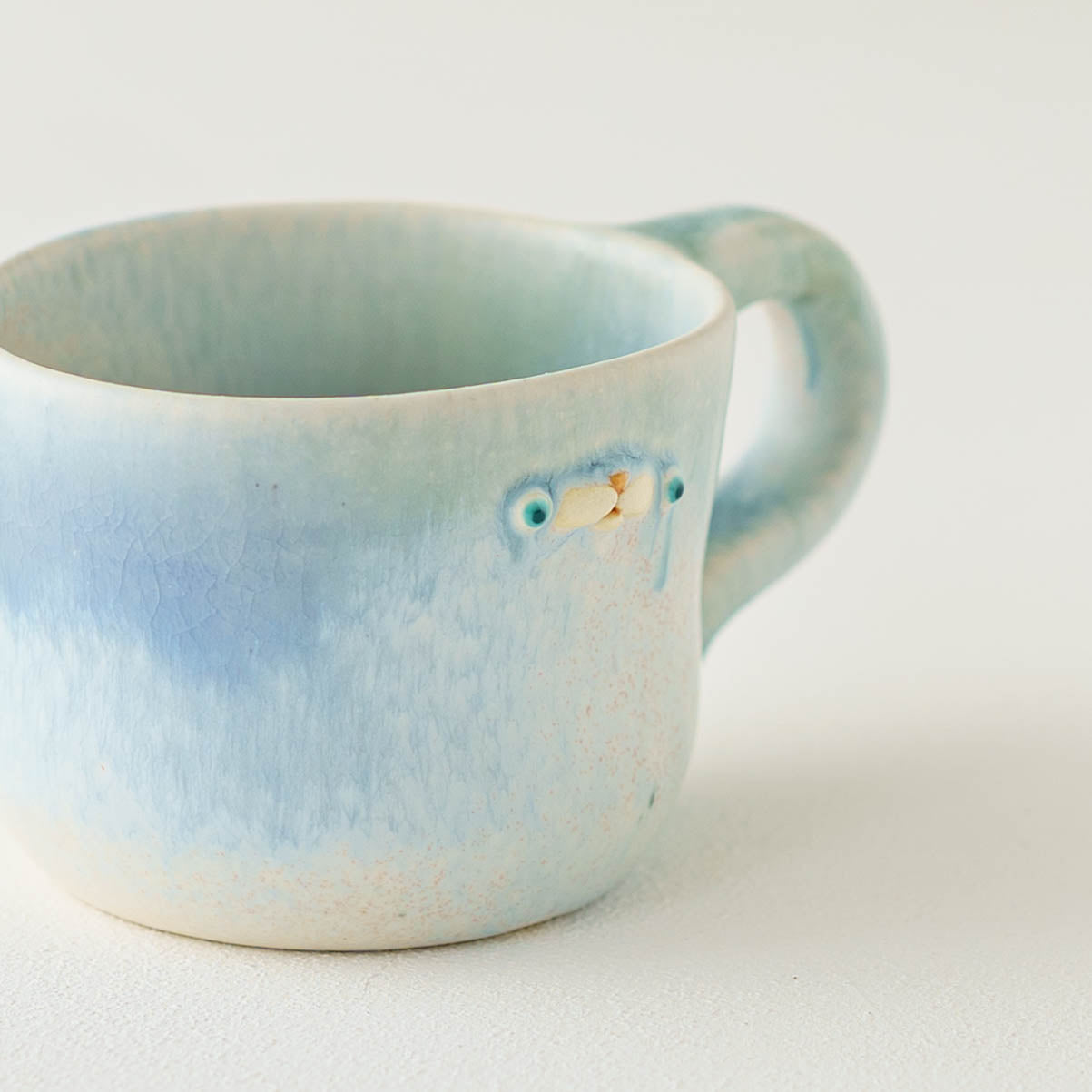 陶芸作家 堀江遼子 poco mug light blue｜鎌倉山 作家もののうつわ通販