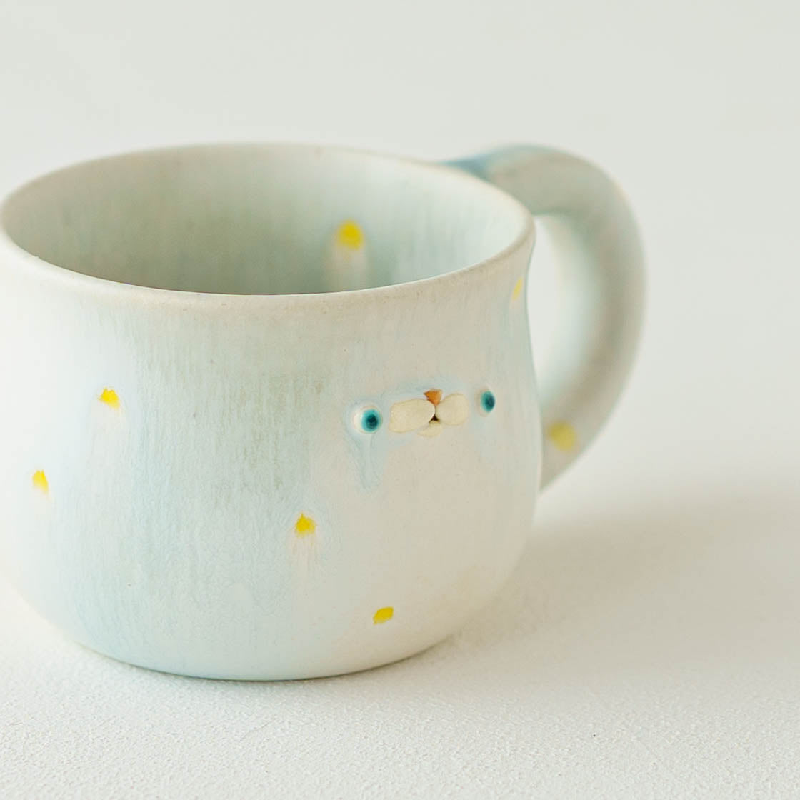 陶芸作家 堀江遼子 poco mug yellow dot｜鎌倉山 作家もののうつわ通販