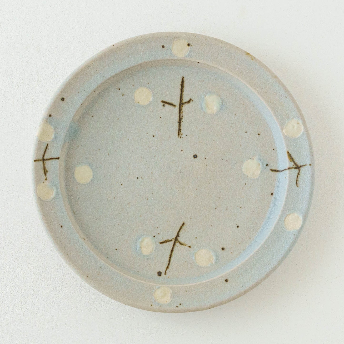 22cm rim plate flower B light blue | Harada Haruko