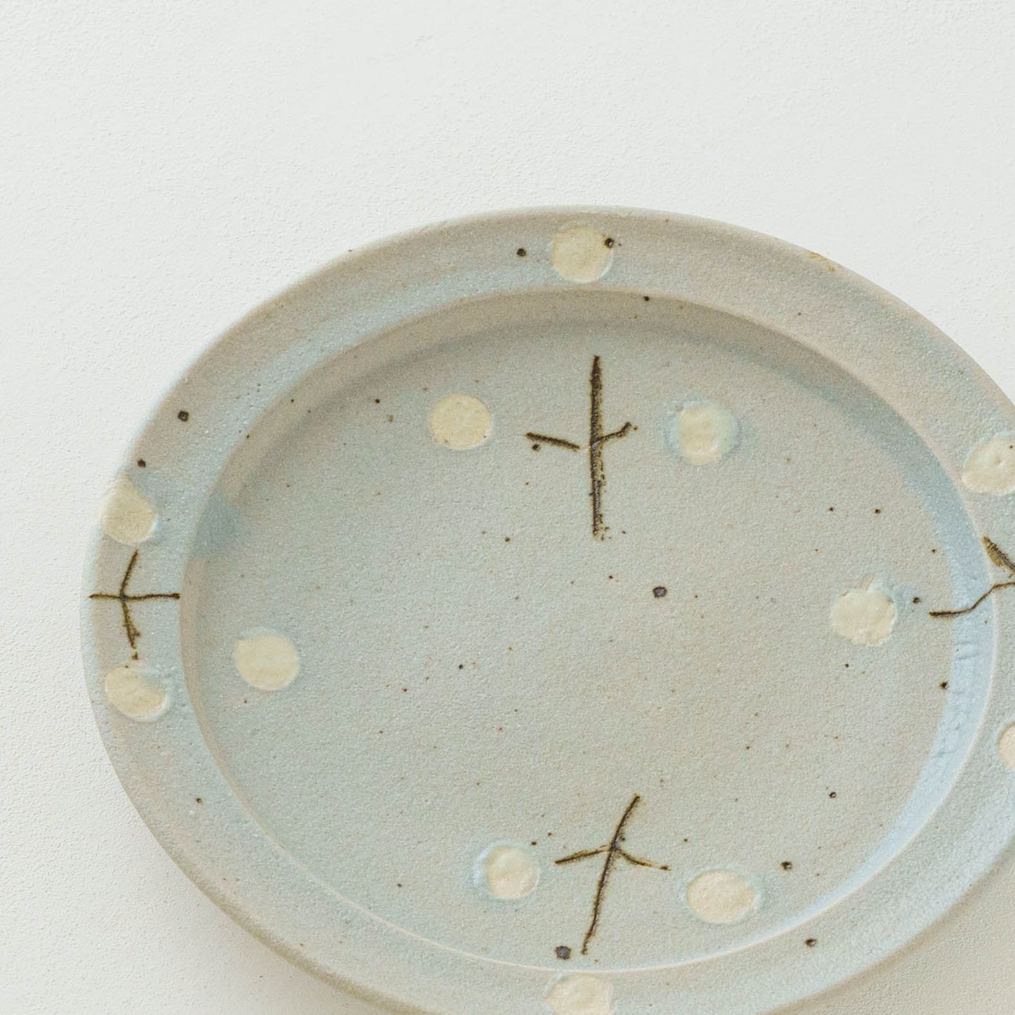 22cm rim plate flower B light blue | Harada Haruko