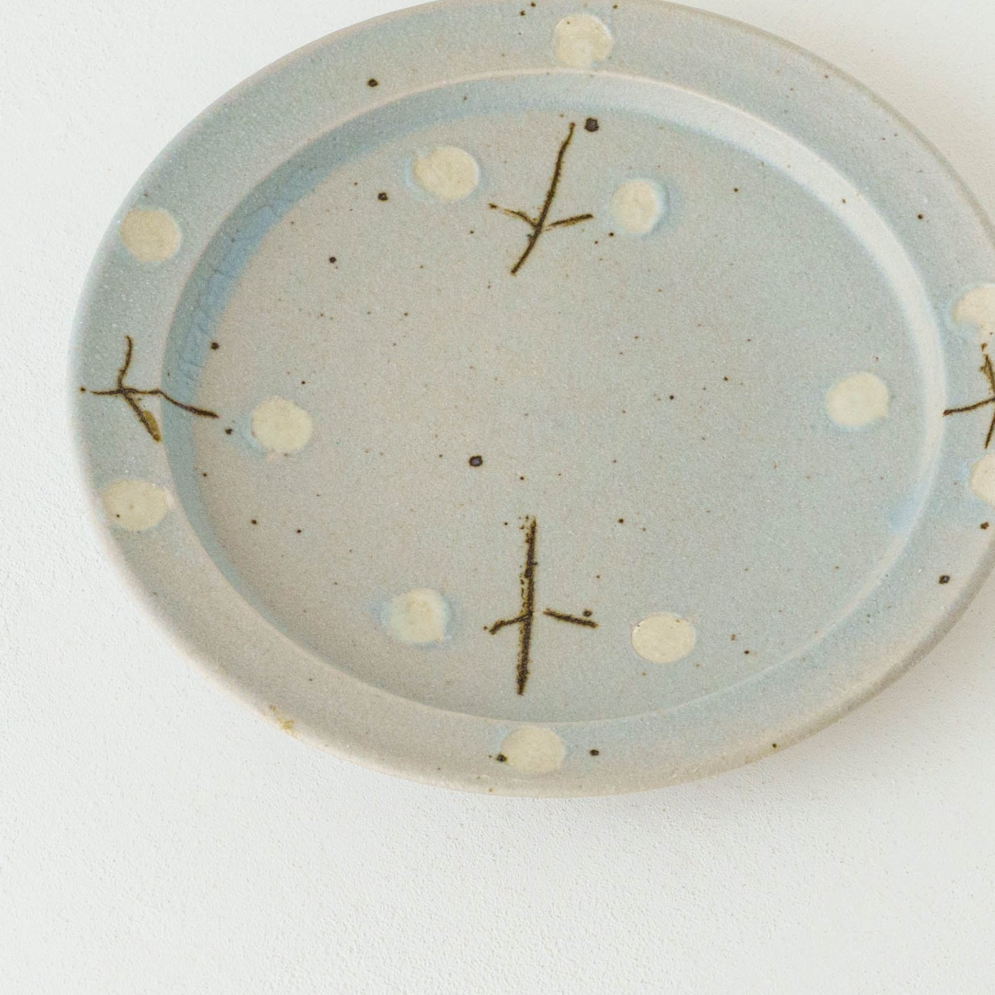 22cm rim plate flower B light blue | Harada Haruko