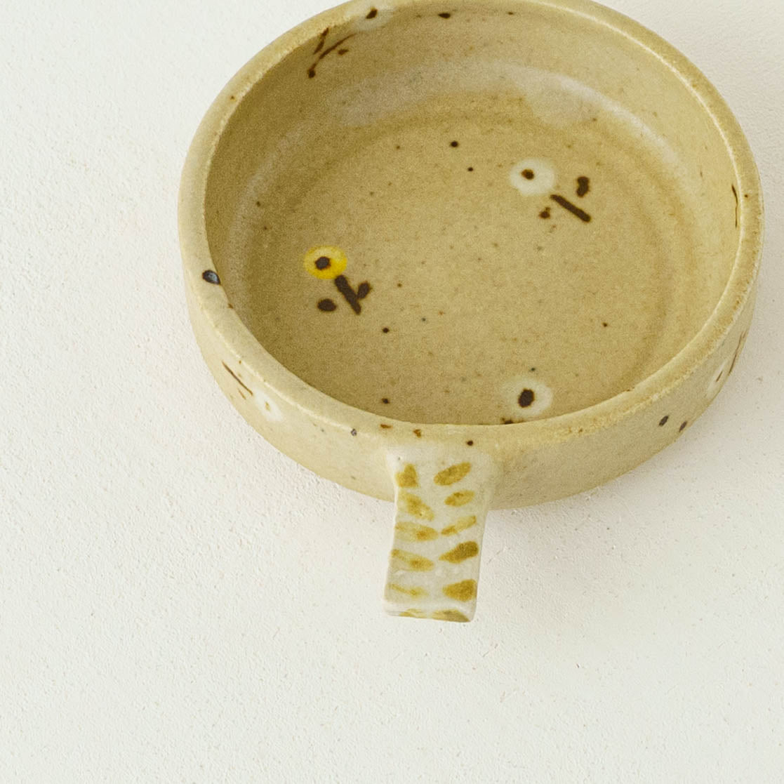 Dip Dish　小　お花　ライトブラウン｜原田晴子