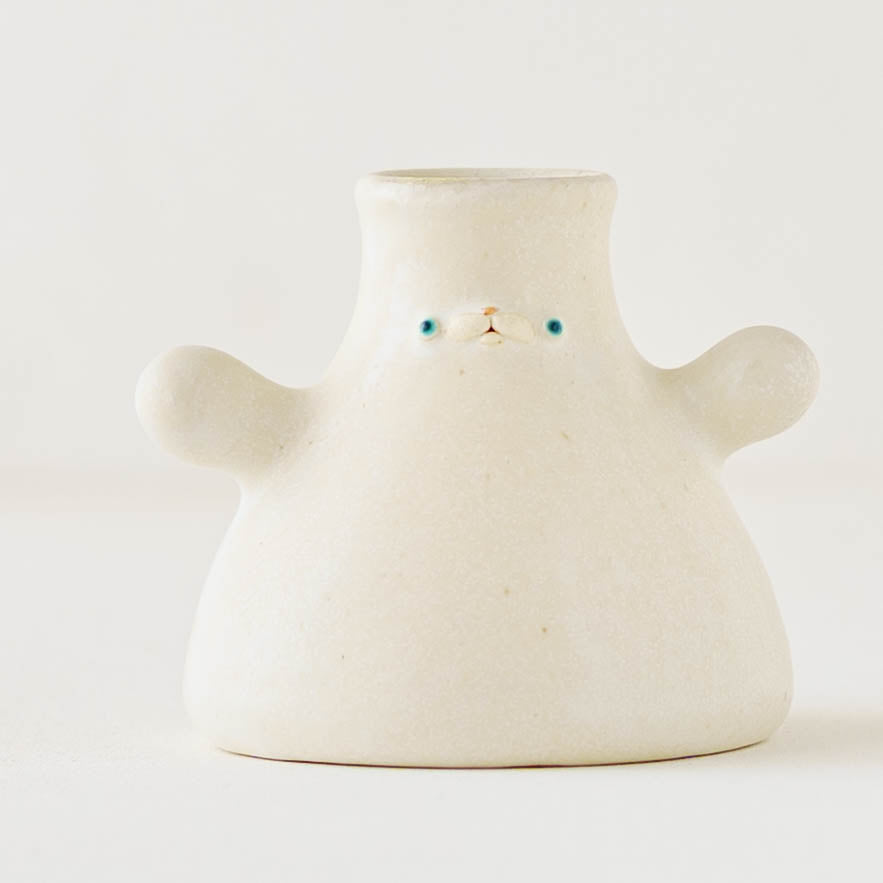 陶芸作家 堀江遼子 frasco vase white｜鎌倉山 作家もののうつわ通販