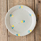 21cm rim plate butterfly off white x yellow x pastel blue | Haruko Harada