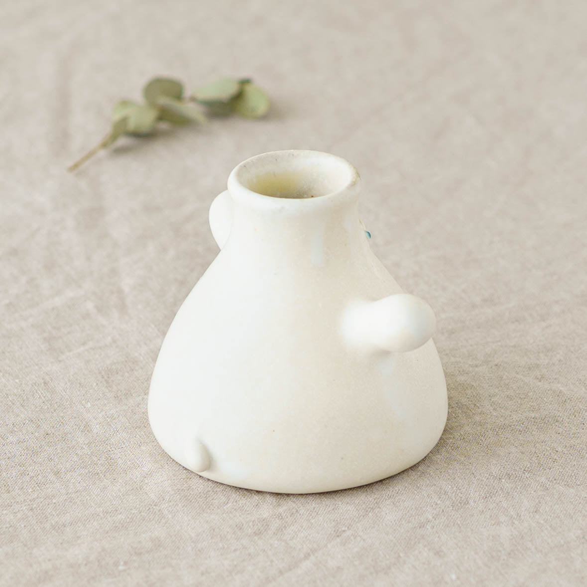 妻の作った　渾身の北欧　suomiの花器　カトラリースタンド　陶芸 陶芸作家 堀江遼子 frasco vase white｜鎌倉山 作家もののうつわ通販