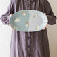 Oval plate L light blue x turquoise blue | Harada Haruko