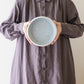 Bowl  L flower light blue x white | Haruko Harada