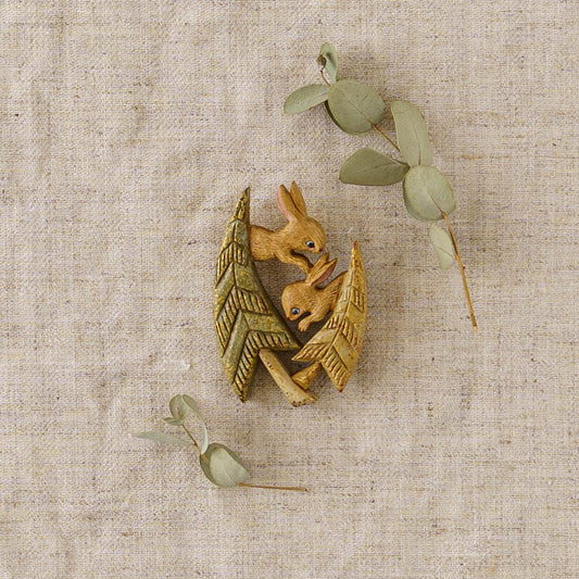Winter Forest Rabbit Brooch | arica