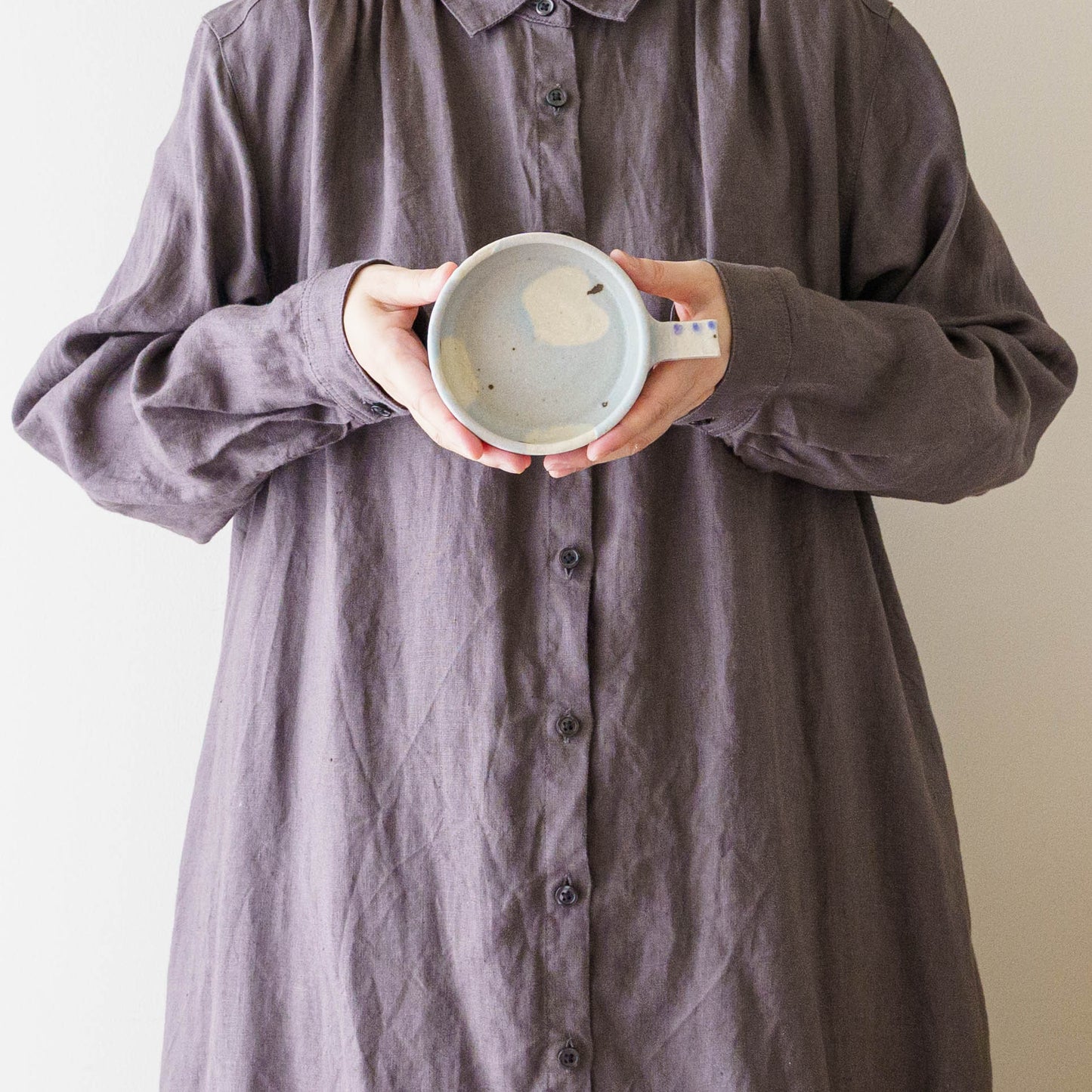 Dip Dish　小　りんご　ライトブルー｜原田晴子