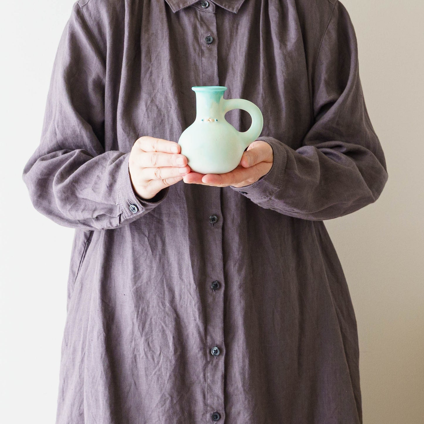 frasco vase　light green｜堀江遼子