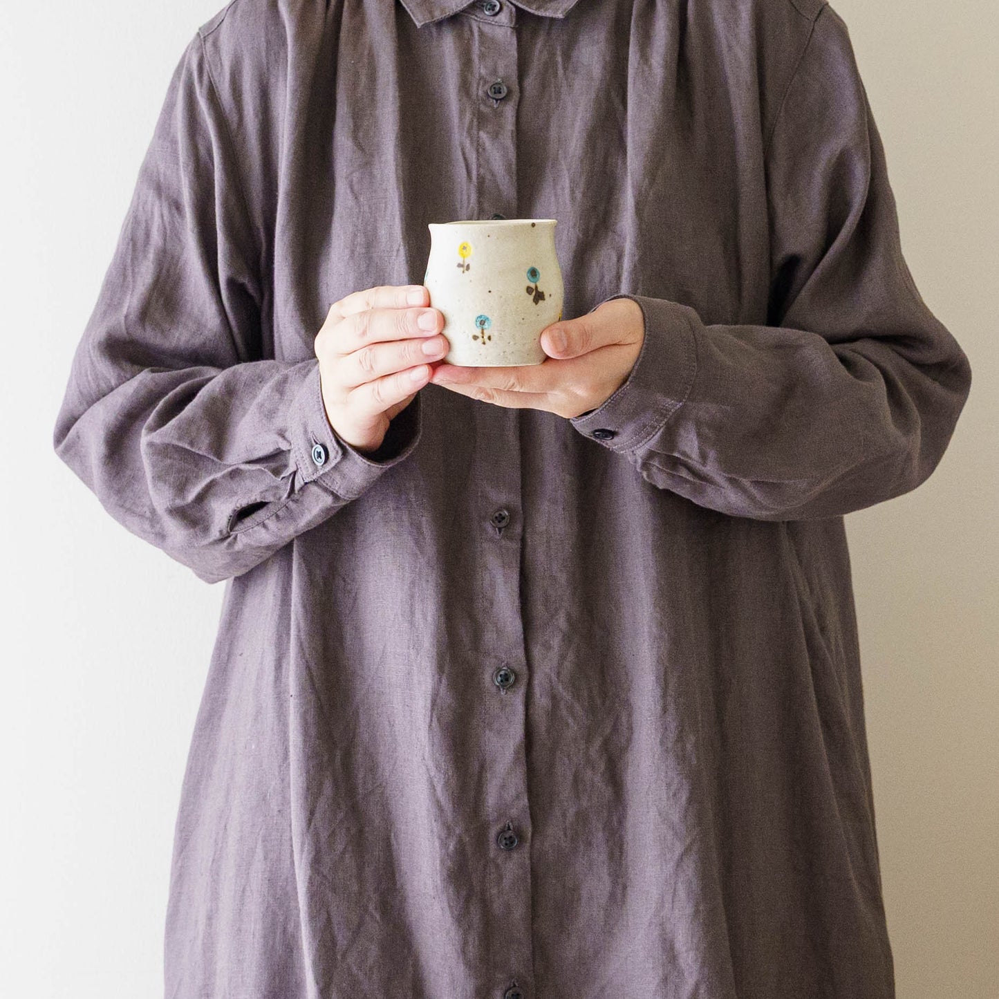 Flute cup S flower white | Harada Haruko