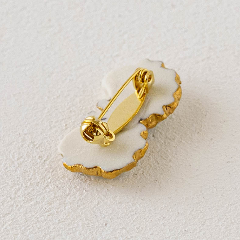 ちょうちょ　花柄　白｜ののむらみなみ