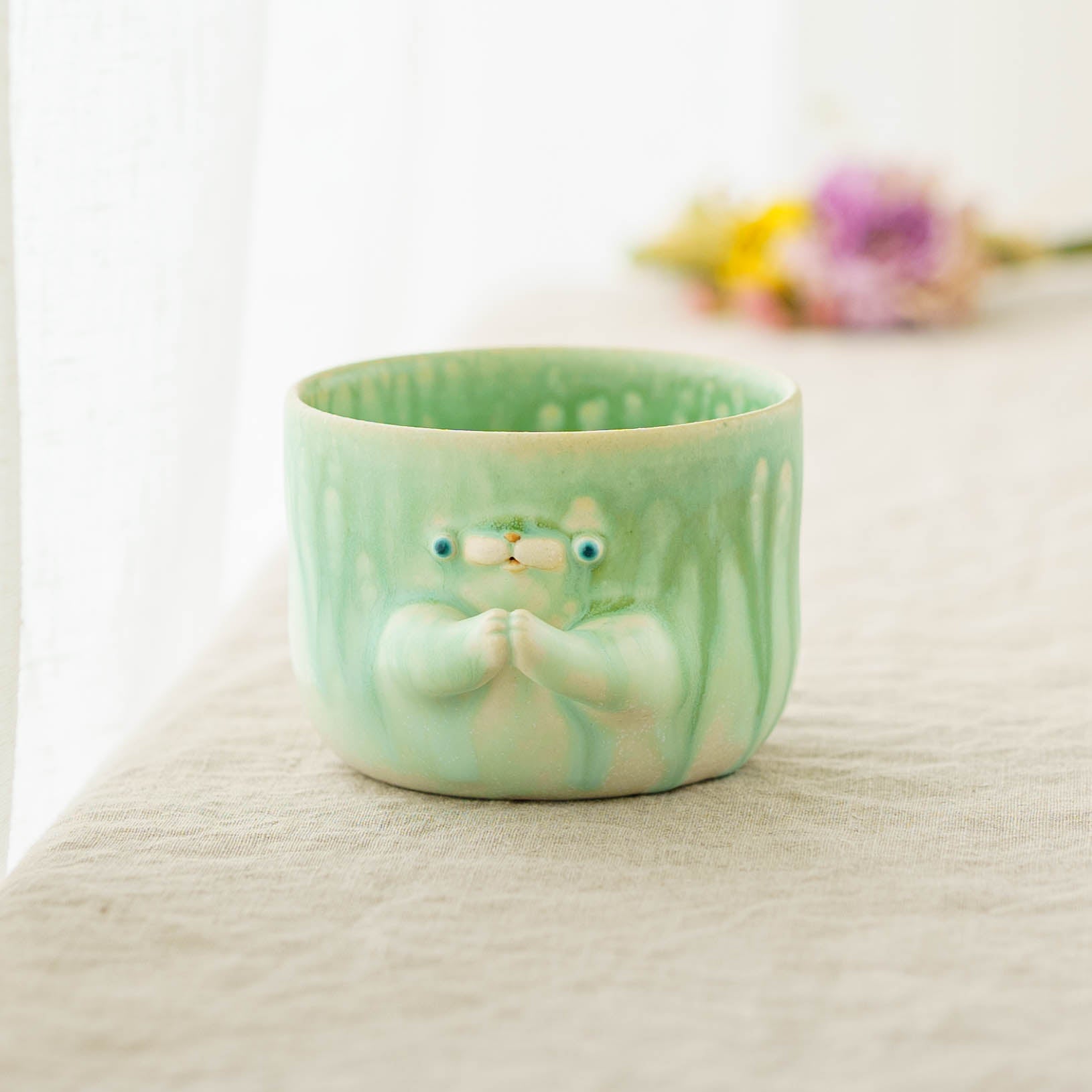 陶芸作家 堀江遼子 babu poco light green｜鎌倉山 作家もののうつわ