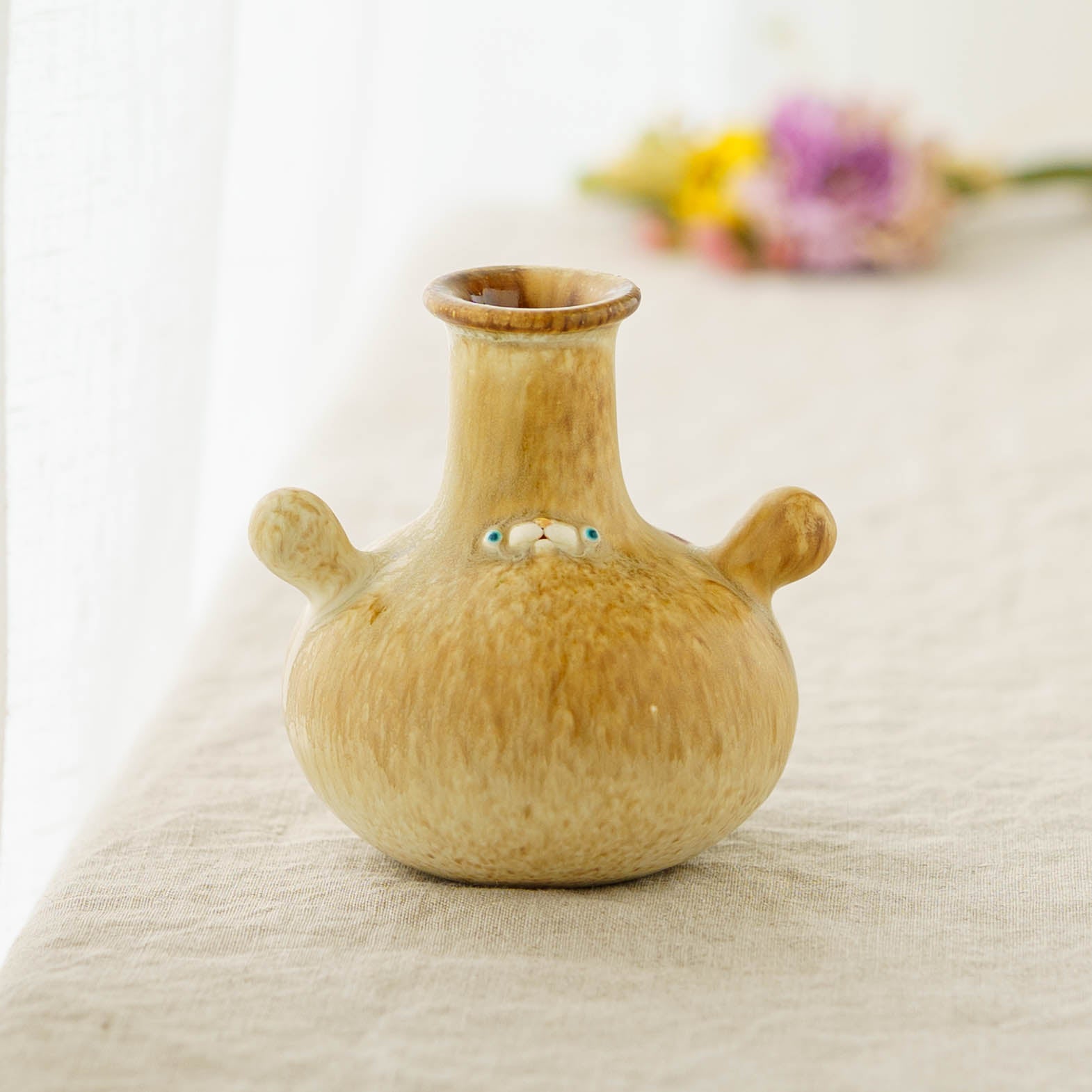 陶芸作家 堀江遼子 frasco vase brown｜鎌倉山 作家もののうつわ通販